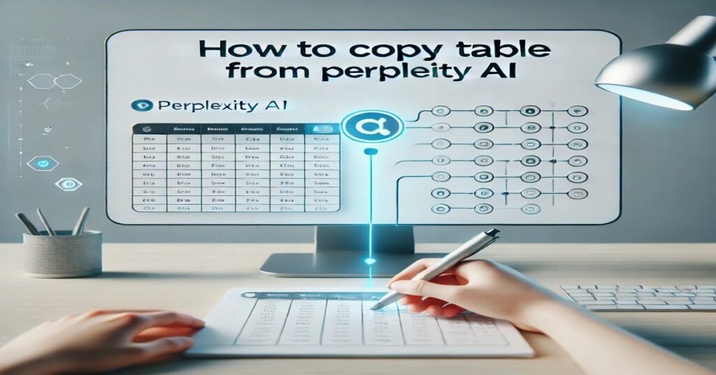 how to copy table from perplexity ai